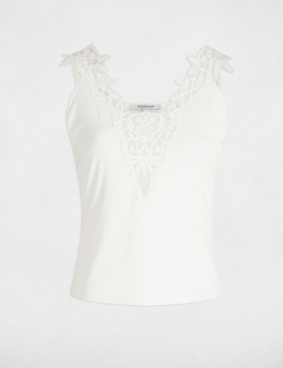 Vest top thin straps white women
