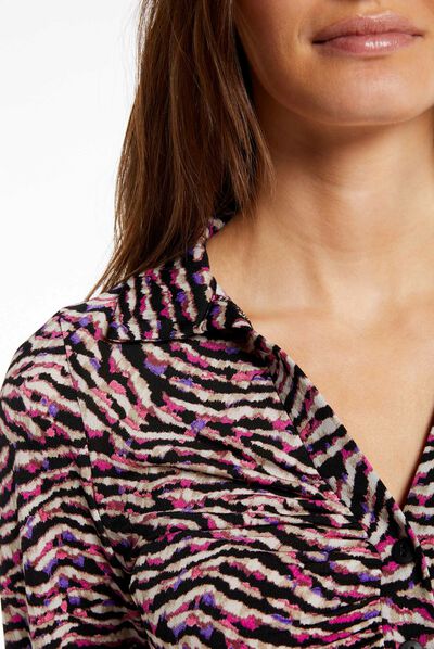 Long-sleeved printed t-shirt multico ladies'
