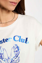 Straight t-shirt with round neck white women