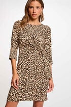 Robe courte ajust�e imprim�e multicolore femme