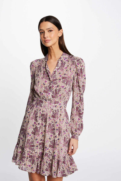 Loose straight dress paisley print multico ladies'