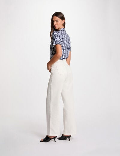 Short-sleeved blouse white women