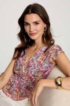 T-shirt manches courtes multicolore femme