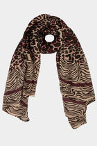 Pleated scarf multicolor women