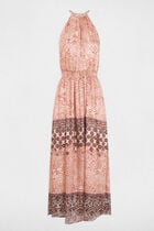 Printed maxi straight dress multicolor women