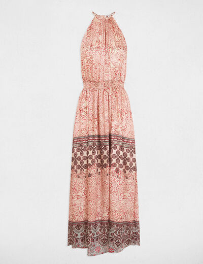 Printed maxi straight dress multicolor women
