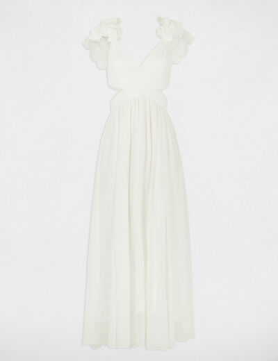 Maxi loose straight dress white women