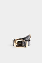 Belt croc effect black women