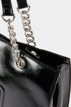 Shopper bag with M logo black women