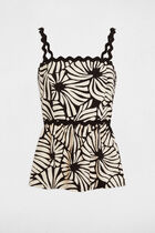 Printed top with straps multicolor women