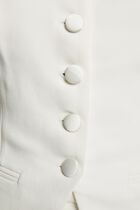 Fitted buttoned bustier white women