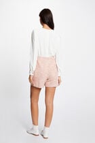 Fitted playsuit with 2 en 1 effect multicolored women