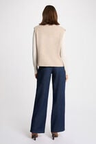 Sleeveless cardigan cream women