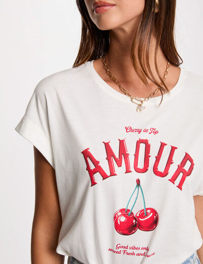 Slogan T-shirt white women