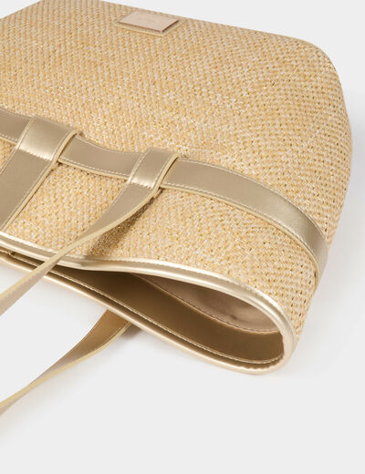 Braided shopper bag beige women