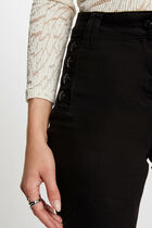 High-waisted flare jeans black women