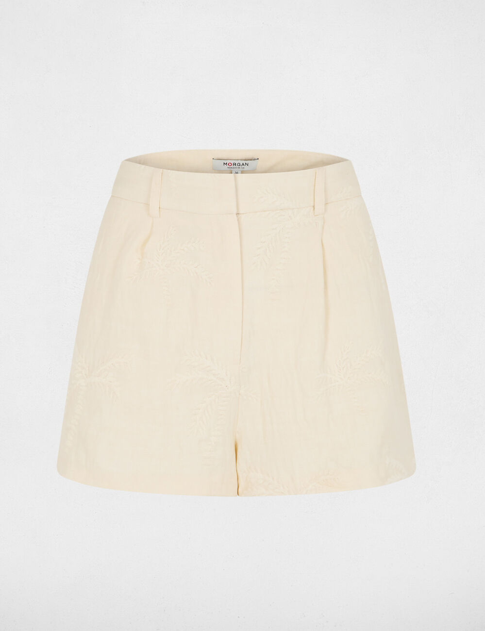 High-waisted shorts cream women