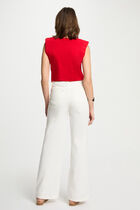 Sleeveless jumper red women