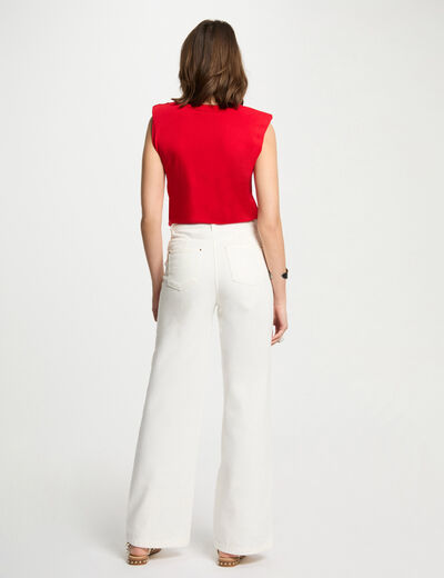 Sleeveless jumper red women