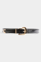 Belt croc effect black women