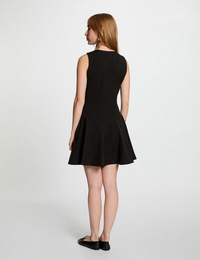 A-line mini dress black women