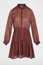 Flared short dress multicolor women
