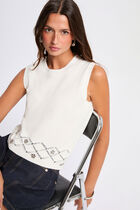 Sleeveless sweater white women
