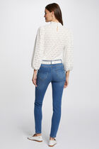 Standard waisted slim jeans stone wash denim women