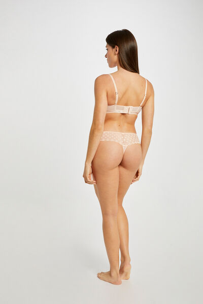 Lace shorties pink ladies'