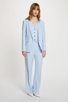 Fitted striped jacket sky blue women