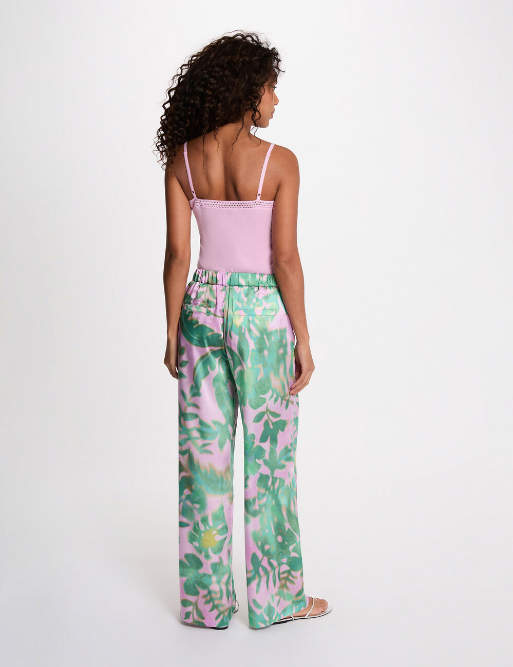 High-waisted wide-leg trousers multicolor women