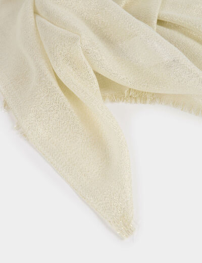 Scarf metallised threads gold yellow women