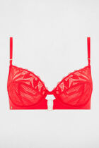 Soutien-gorge à armatures rouge femme