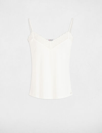 Vest top in lace ivory women