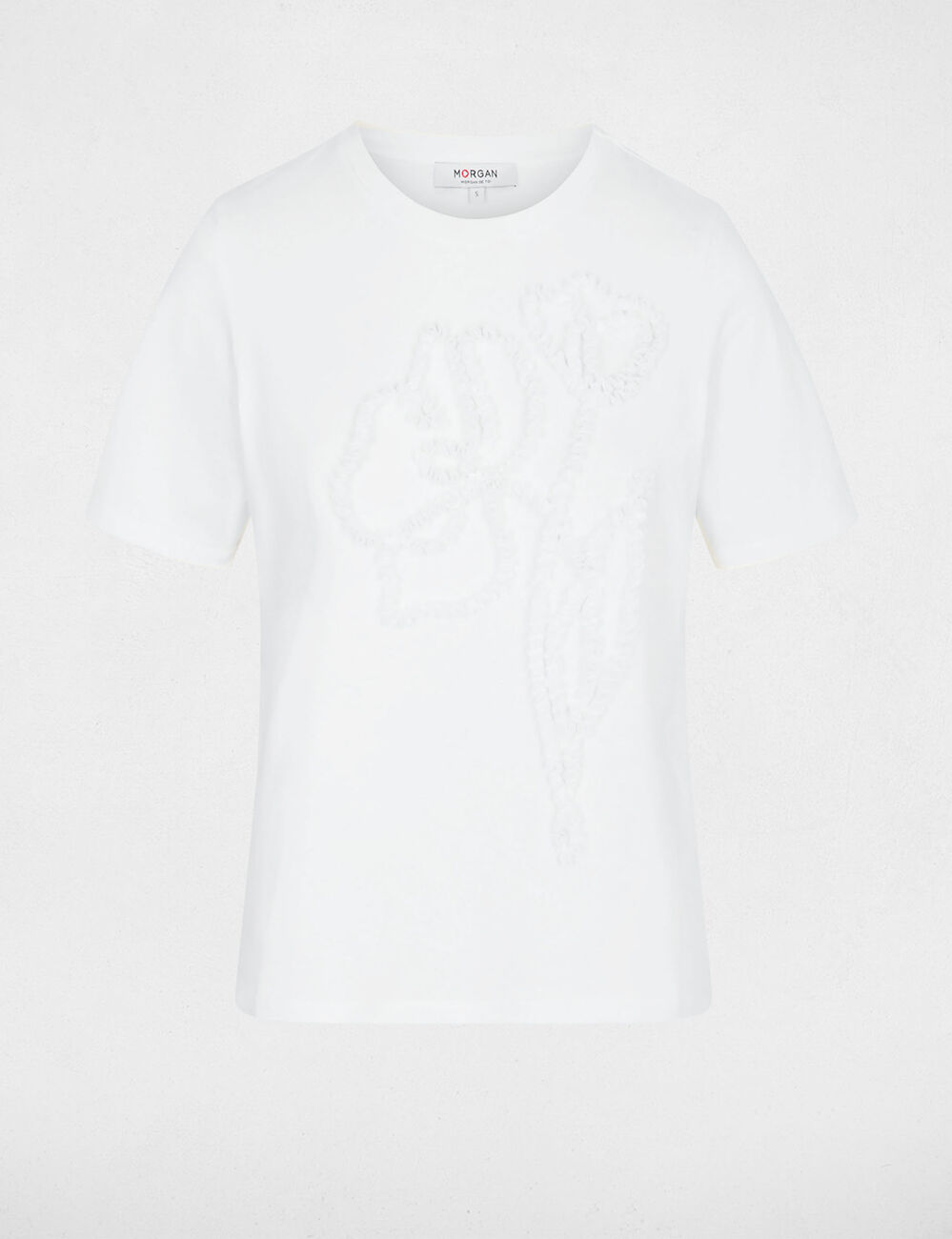 Floral print t-shirt white women