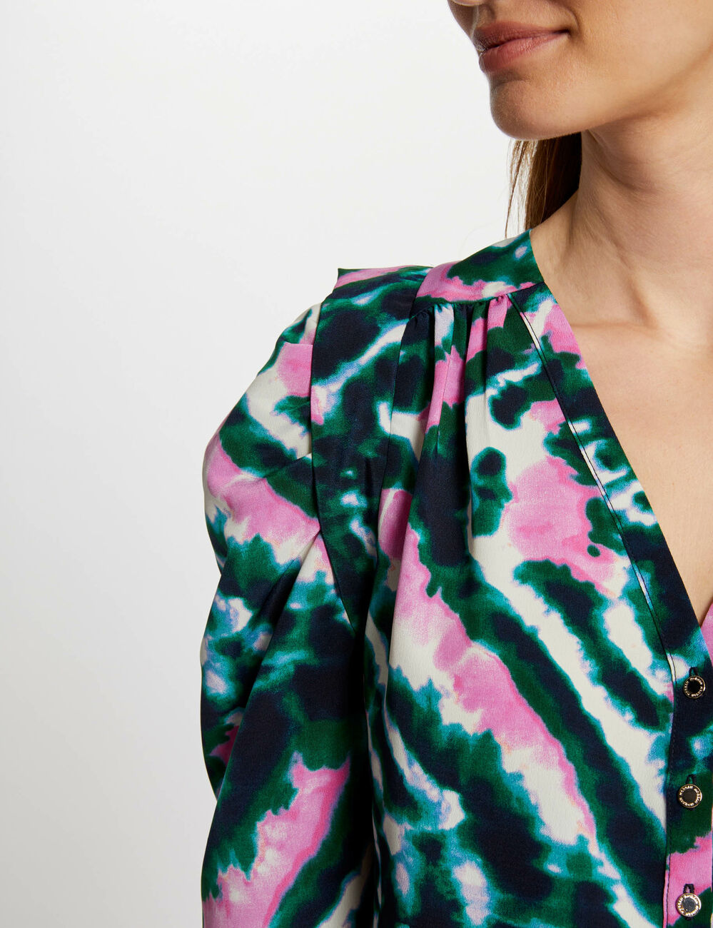 3/4-length sleeved shirt multicolored women