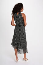Flowy dress with high neck black women