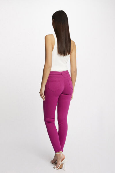 Low waist skinny trousers raspberry ladies'