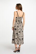Robe midi droite imprim�e multicolore femme