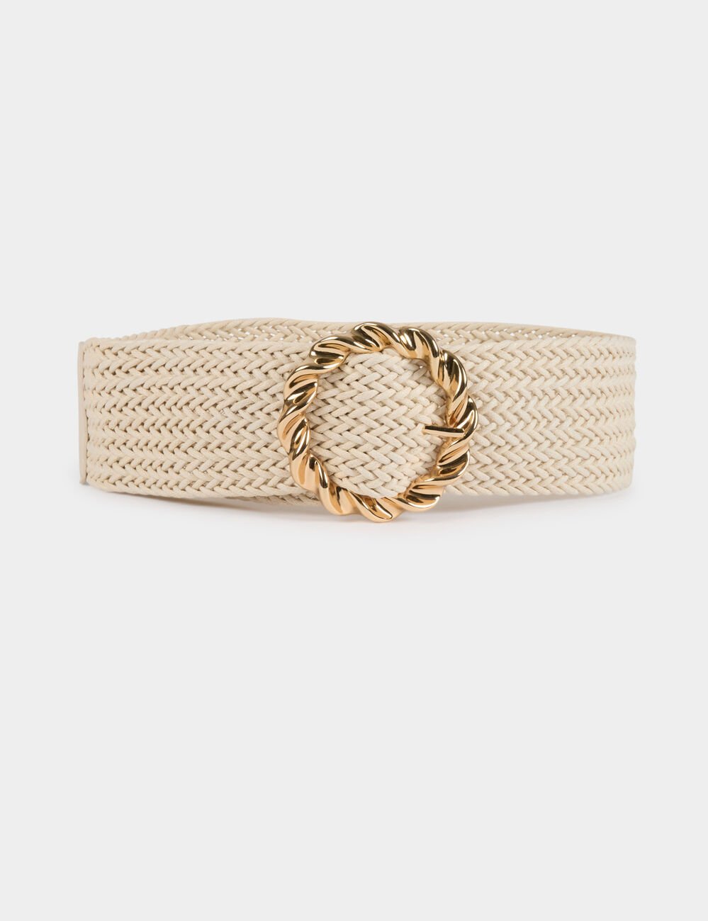 Ceinture tressée ivoire femme