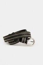 Belt with studs and perforations black women