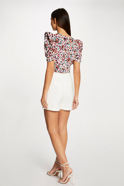 Short-sleeved t-shirt floral print multico ladies'