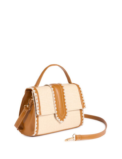 Braided bag beige women