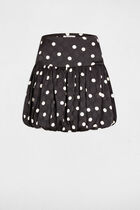 Printed bubble skirt black women