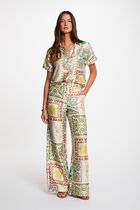 Satin printed shirt multicolor women