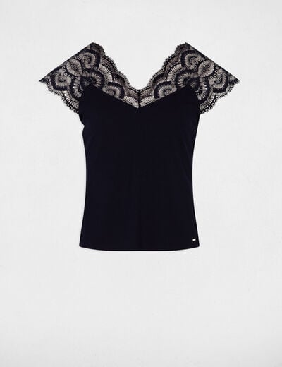 Short-sleeved t-shirt navy blue women