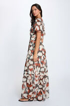 Long wrap dress multicolor women