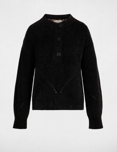 Straight sweater with round neck black women