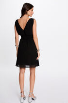 Mini loose A-line dress black women