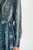 Maxi wrap dress multicolored women